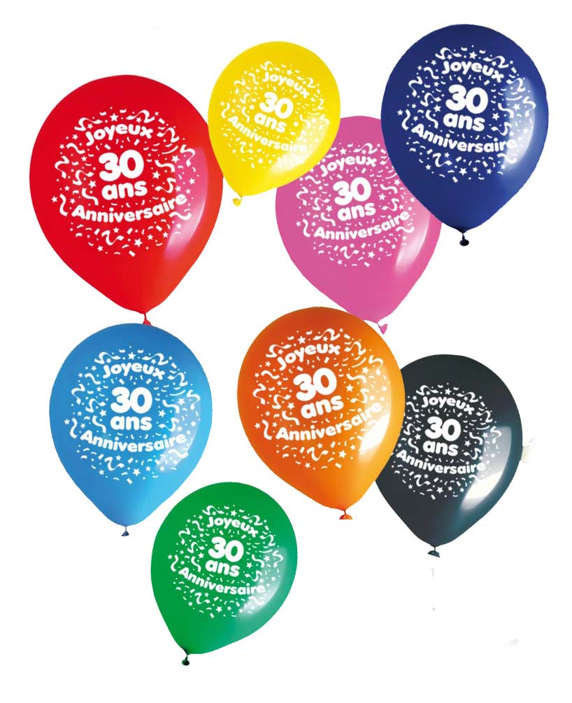 Ballon Chiffre 30 ans aluminium Noir 102cm : Ballons 30 ans