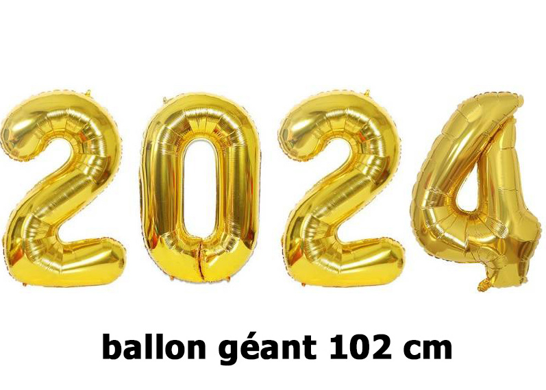 Decoration Nouvel An 2024, 4 Ballons Confettis 90 Cm Ballons Géant