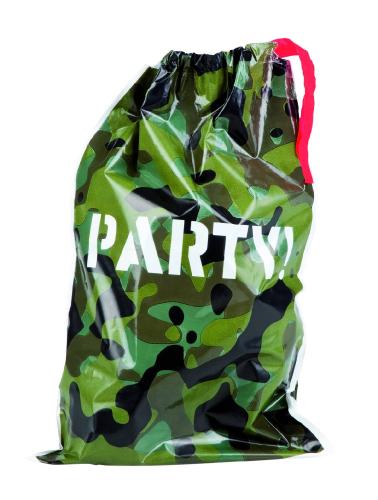 sac de fête camouflage plastique