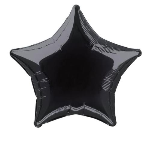ballon étoile noir métal aluminium
