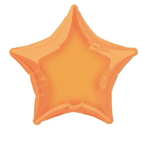ballon étoile orange métal aluminium