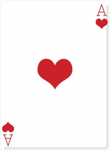 Carte as de coeur géante en carton