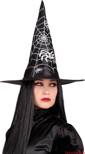 chapeau de sorcière noir tissu