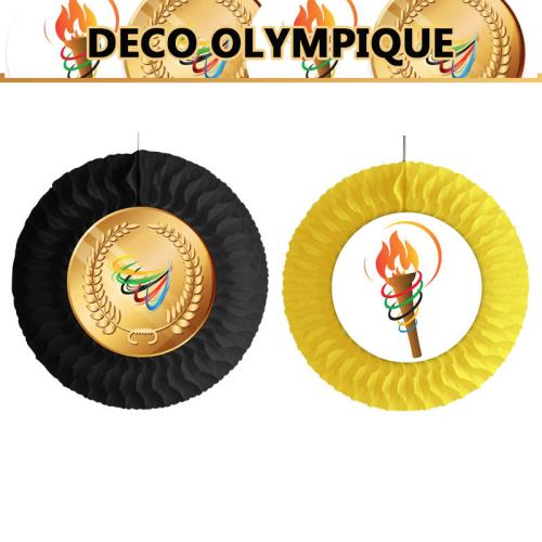 suspension décoration jeux olympiques en papier