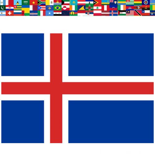 drapeau islande tissu