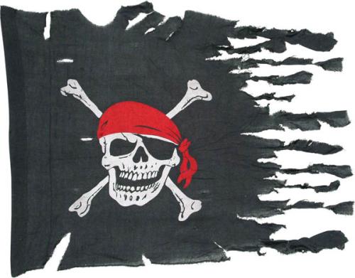 drapeau pirate en tissu