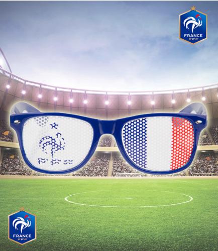 lunette en plastique officielle équipe de France foot